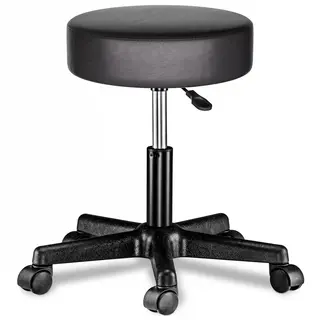 Casaria Drehhocker, Höhenverstellbar 10cm Polsterung 46-60cm Sitzhöhe 360° Drehbar Ø35cm