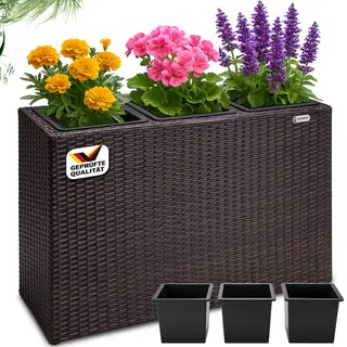 Casaria Staande Plantenbak – Met Waterafvoer 83x30, 5x60cm – Bruin