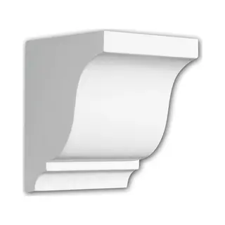 Profhome Decor - Corbel 119003 Profhome Shelve Wall Board Decorative Element Doric Style White