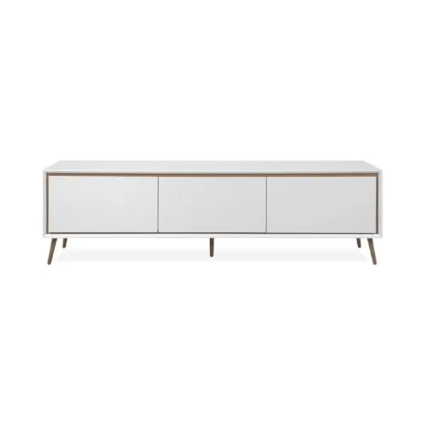 Calicosy Tv-meubel Arona Wit / Eiken Artisan - 3 Kleppen - 175 X 50 X 38 Cm thumbnail