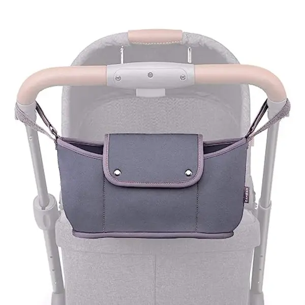 Zamboo Kinderwagen-Tasche Neopren - Dunkelgrau, Buggy Organizer Neopren Kinderwagen Tasche Mit Getränkehalter thumbnail