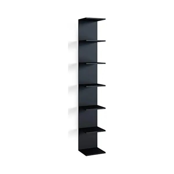 Vicco Wall Shelf Paolo, Black, 30 X 190 Cm, Can Be Mounted For Storing Books And Decorations thumbnail