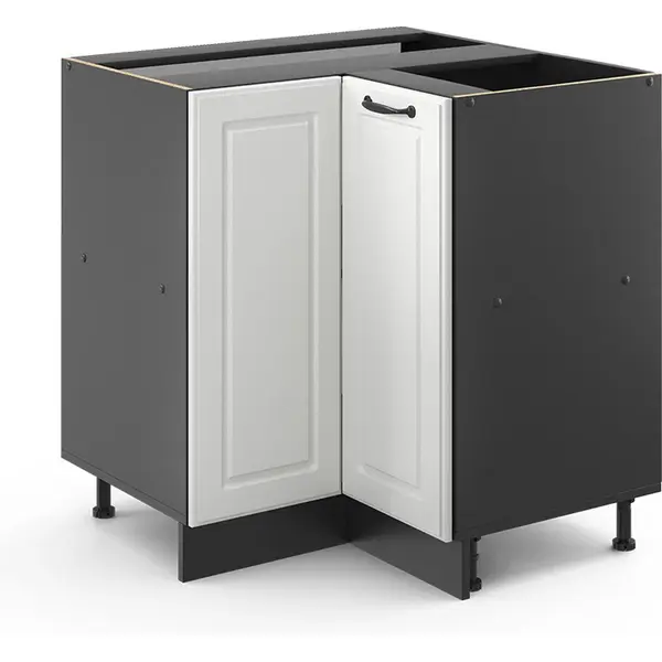 Vicco - Eckunterschrank R-line, Weiß Landhaus, 75.6 Cm Ohne Arbeitsplatte thumbnail