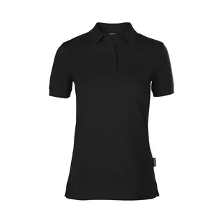 Hrm Damen Luxury Polo, Schwarz, Gr. Xl I Premium Polo-Shirt Damen Aus 100% Baumwolle I Basic Polohemd Bis 60°C Farbecht Waschbar I Hochwertige &