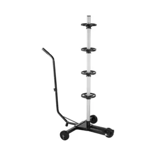 monzana® Mobile Tyre RackBlack Aluminium For 4 Tyres