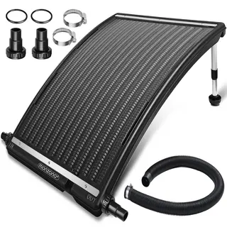 monzana® Poolheizung Solar Anthrazit 112x55x14cm Sonnenkollektor Solarheizung