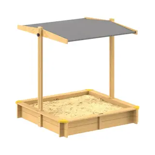Spielwerk® Zandbak Fritzi 140x140x120cm Incl Zonnedak