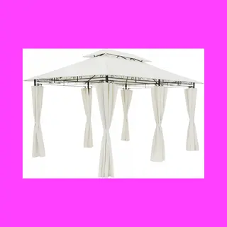 Casaria® Metal Gazebo Topas Cream 3x4m With Side Panels