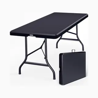 Casaria® Klaptafel Antraciet Kunststof 183x75x73cm Inklapbaar