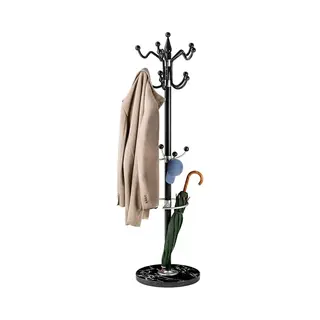 Casaria® Kleiderständer Schwarz 173cm Geschwungen