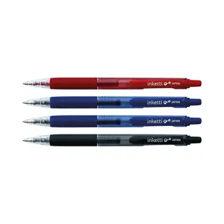 Penac Inketti - Gelpennen - 0.7mm - 2x Blauw - 1x Zwart - 1x Rood