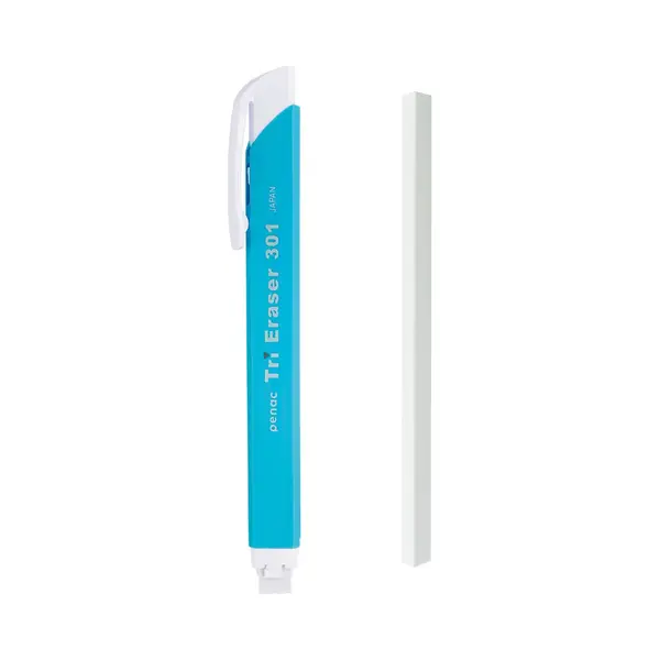 Penac Japan - Gumvulpotlood - Gum Pen - Lichtblauw + Navulling - 8.25mm X 122mm Gumpotlood thumbnail