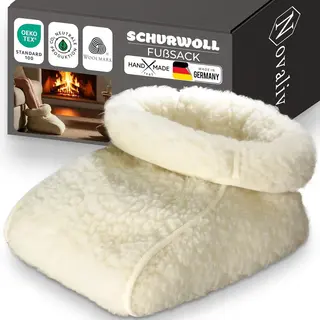 Novaliv Voetenwarmer Van Puur Wol (1 Stuk) - Voetverwarmer Zonder Elektriciteit, Gemaakt Van 100% Schapenwol Voor Volwassenen - Comfortabele