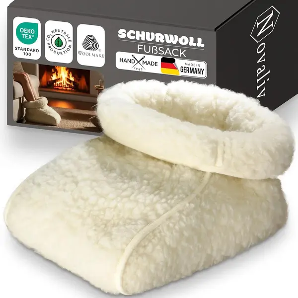 Novaliv Voetenwarmer Van Puur Wol (1 Stuk) - Voetverwarmer Zonder Elektriciteit, Gemaakt Van 100% Schapenwol Voor Volwassenen - Comfortabele thumbnail