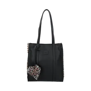 Gabor Bags Elfie Luxe Damen Shopper Umhängetasche Reißverschluss Mittelgroß Schwarz
