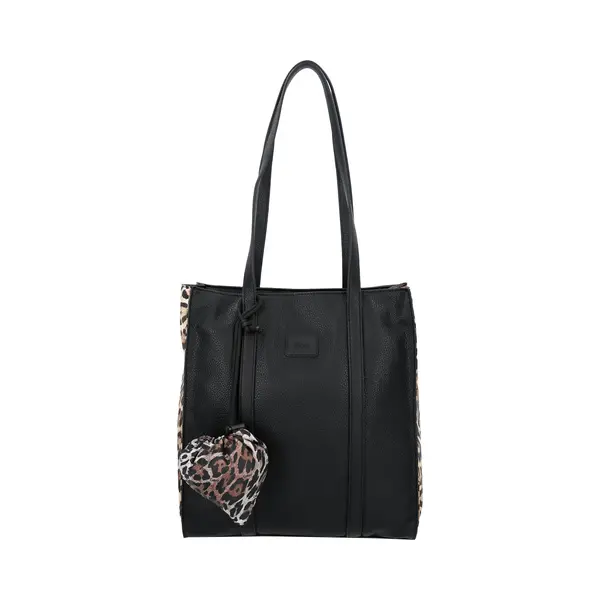 Gabor Bags Elfie Luxe Damen Shopper Umhängetasche Reißverschluss Mittelgroß Schwarz thumbnail