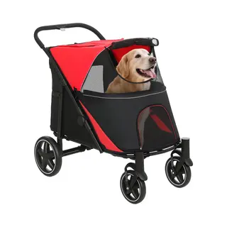 PawHut D00-167V01RD Tierwagen Weiß