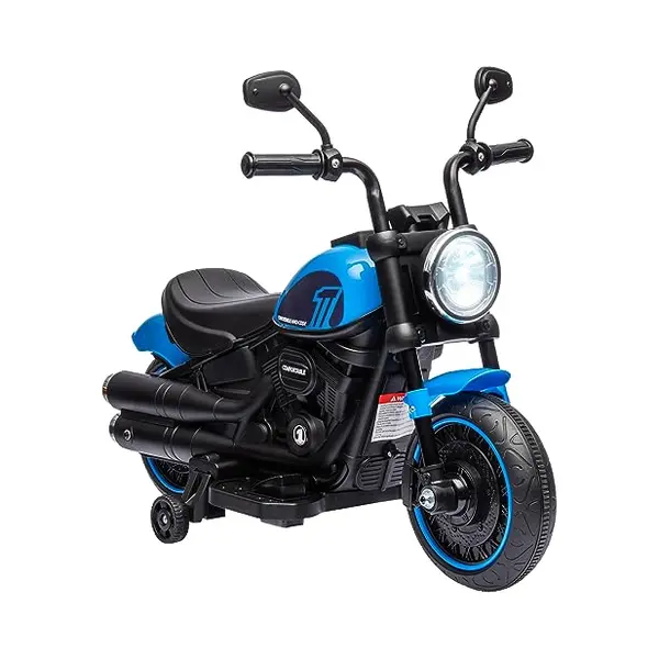 Homcom Elektrische Motor Voor Kinderen - Kunststof/metaal - Blauw/zwart thumbnail