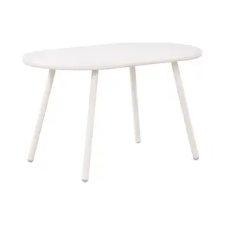 Clp Couchtisch Velva I Ovaler Loungetisch Für Draußen Und Drinnen I Gartentisch Wetterfest Und Uv-beständig I Outdoor Beistelltisch, Farbe, weiß