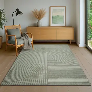 The Carpet Everest - Modern Kortpolig Vloerkleed Met Panglao-design, Hoog-laag 3D-effect, Hoge Pooldichtheid, Zacht En Comfortabel – Voor Woonkamer