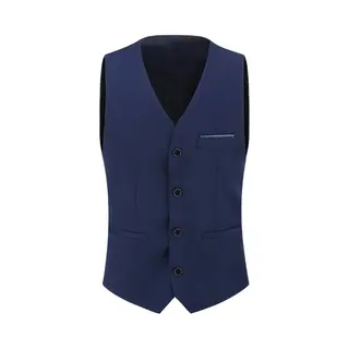 Allthemen Heren Slank Passend Vest Voor Pak - Zakelijk Casual Met V-hals Enkele Knopen - 3XL