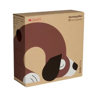 Warmtekussen / Knuffel - Leschi - Bobby De Hond - Biologische Tarwevulling - Opwarmen In Magnetron Of Oven -