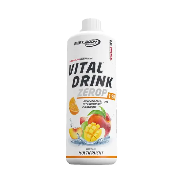 Best Body Nutrition Vital Drink Zerop® - Multifrucht, Original Getränkekonzentrat - Sirup - Zuckerfrei, 1, 80 Ergibt 80 Liter Fertiggetränk, 1000 thumbnail