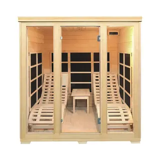 Artsauna Infrarotkabine Billund – Dual-heizsystem Infrarotsauna - 2 Personen – Led-farblicht, Digitaler Steuerung – Hemlock-holz
