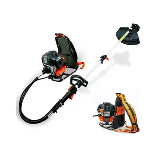 Fuxtec Benzin-Motorsense Fx-MS152T, 44 Cm Arbeitsbreite Messer, 2in1 Tool Rückentragbar, 52ccm, 32cm Schnittbreite, Faden/Messer
