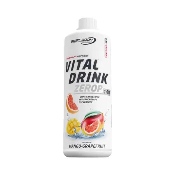 Best Body Nutrition Vital Drink Zero - Mango Grapefruit - 1000 Ml Flasche thumbnail
