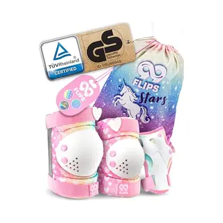 99FLIPS Knieschoner Kinder Schoner Inliner Kinder - Inliner Schoner Set - Protektoren - Knie Und Ellenbogenschützer - Größe Xs Pink - Knieschützer