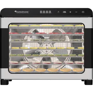 TurboTronic By Z-Line TurboTronic Dörrgerät Food Dehydrator 50 Liter - 35°C Bis 75°C - Komplett Aus Metall 7 Etagen Obst Gemüse Fleisch Pilze Früchtetrockner