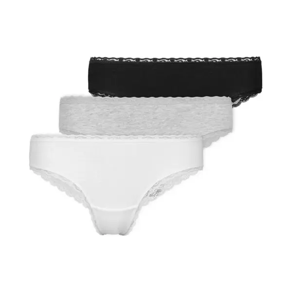 Snocks Brazilian Slip Mit Spitze Damen Aus Bio-Baumwolle (3er Pack) - Damenunterwäsche Mit Perfekter Passform Und Angenehmem Tragegefühl - thumbnail
