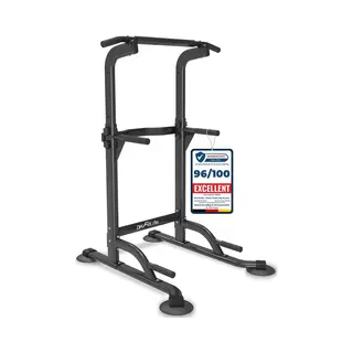 Dh FitLife Kraftstation Power Tower Dip Station, (Klimmzugstange Freistehend, Dip Barren Rückentrainer, Kraftstation Kraftturm, Fitness Station),