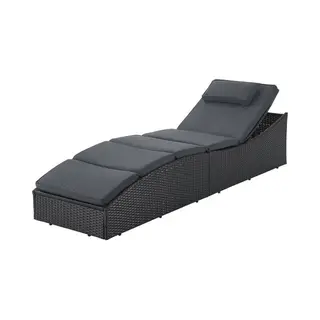 Juskys Faltbare Polyrattan Sonnenliege Lamia