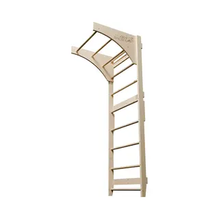 Juskys Houten Wandrek Fitness - Voor Volwassenen - Muurbevestiging - Naturel