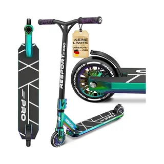 Re:sport Re, Sport Revo Pro Stuntstep, Voor Kinderen En Volwassenen, Met Standaard, 110 Mm, Pu-wielen En Y-bar, Abec 9 Kogellagers, Step (Rainbow Thunder)
