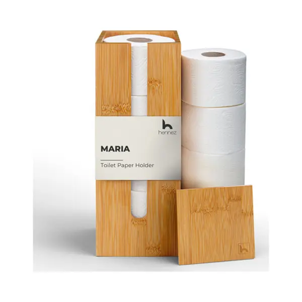 Hennez 15907 opslagbak voor badkamers Bruin Bamboo Organizer voor badkamer thumbnail
