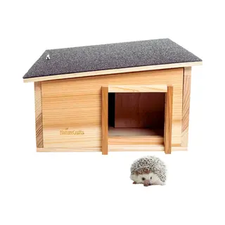 Jooier NatureCrafts Egelhuis - Waterdichte 1.5cm Stevige Wanden Met Transparante Beits - Op Pootjes Tegen Grondvocht - Ventilatie & Verstelbaar Labyrint