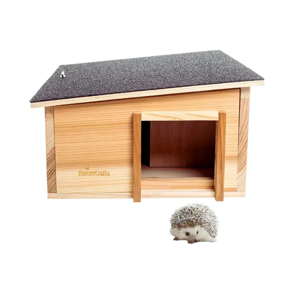 Jooier NatureCrafts Egelhuis - Waterdichte 1.5cm Stevige Wanden Met Transparante Beits - Op Pootjes Tegen Grondvocht - Ventilatie & Verstelbaar Labyrint thumbnail