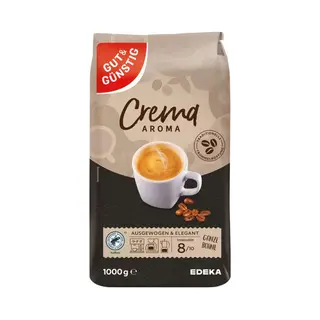 Gut & Günstig Kaffee Kaffeebohnen »Caffè Crema« 1kg Braun