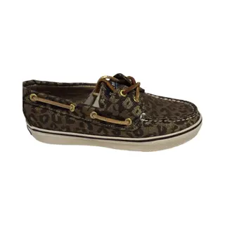 Sperry-Bootshoes-Canvas-Tan Leopard-Size 35.5