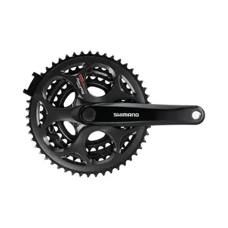 Shimano A073C Chain Set - Black, 50/39/30 Teeth/Small