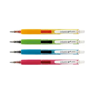 Penac Gelpennen - Inketti - 0.5mm - 4 Kleuren - Roze - Blauw - Groen - Geel