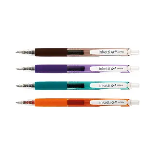 Penac Gelpennen - Inketti - 0.5mm- 4 Kleuren - Bruin - Paars - Turquoise - Oranje
