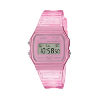 Casio F-91WS-4 Armbandhorloge Quartz Transparant, Roze