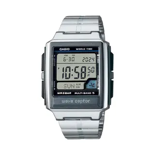 Casio Funk Funkchronograph Wv-59RD-1AEF, Quarzuhr, Armbanduhr, Herrenuhr, Digitaluhr, Edelstahlarmband, Weltzeit
