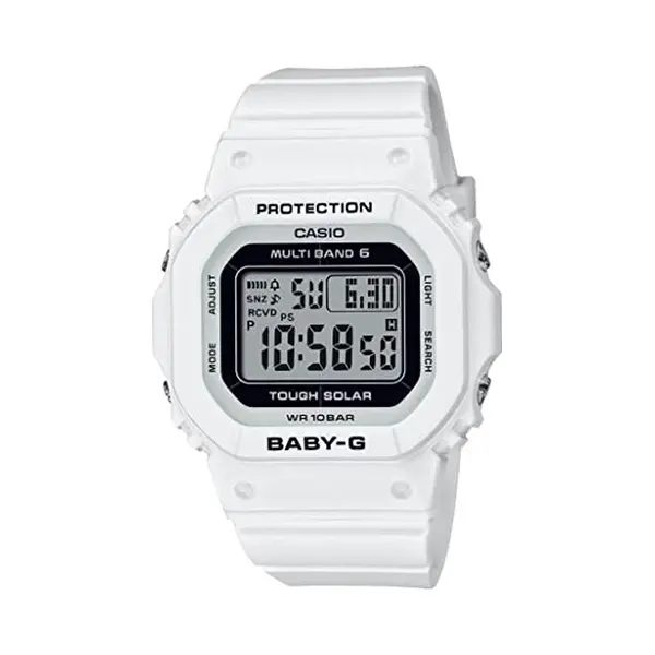 Casio, Armbanduhr, Bgd-5650-7ER, Weiss, (Digitaluhr, Funkuhr, 38 mm) thumbnail