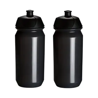 2 X Tacx Shiva Bidon - 500 Ml - Transparant Zwart - Drinkbus - Bidons Kinderen Volwassenen