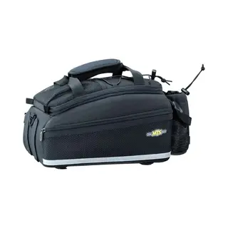Topeak Mts TrunkBag Ex 2.0 Water Resistant Cycle Trunk Bag With Expandable Pannier Sides, Attaches To A Rack With Straps, Black